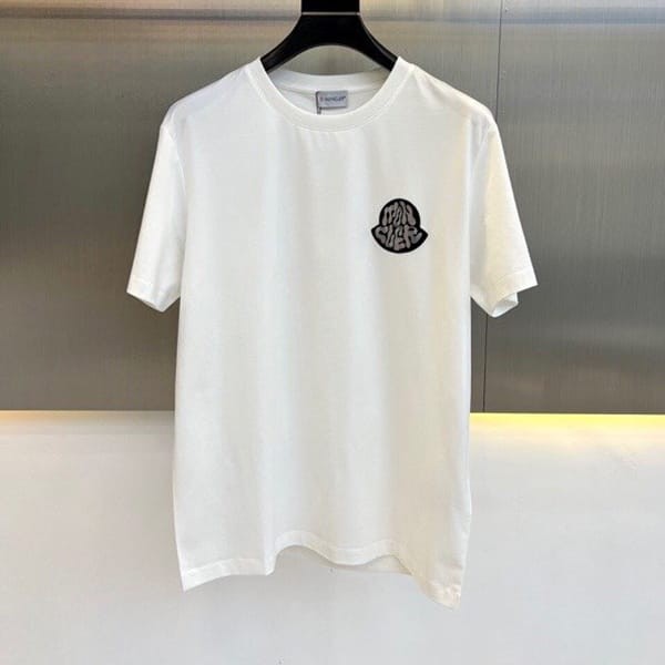 定番モンクレール レプリカ ロゴ コットン クルーネック Tシャツ 2色 moy41504